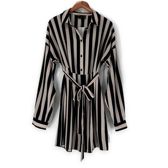 ASOS Black and White Striped Mini Dress - Picture 4 of 10
